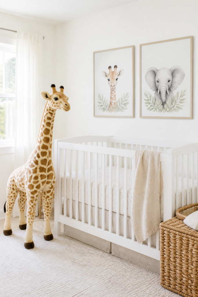Bright and Airy Safari Nursery