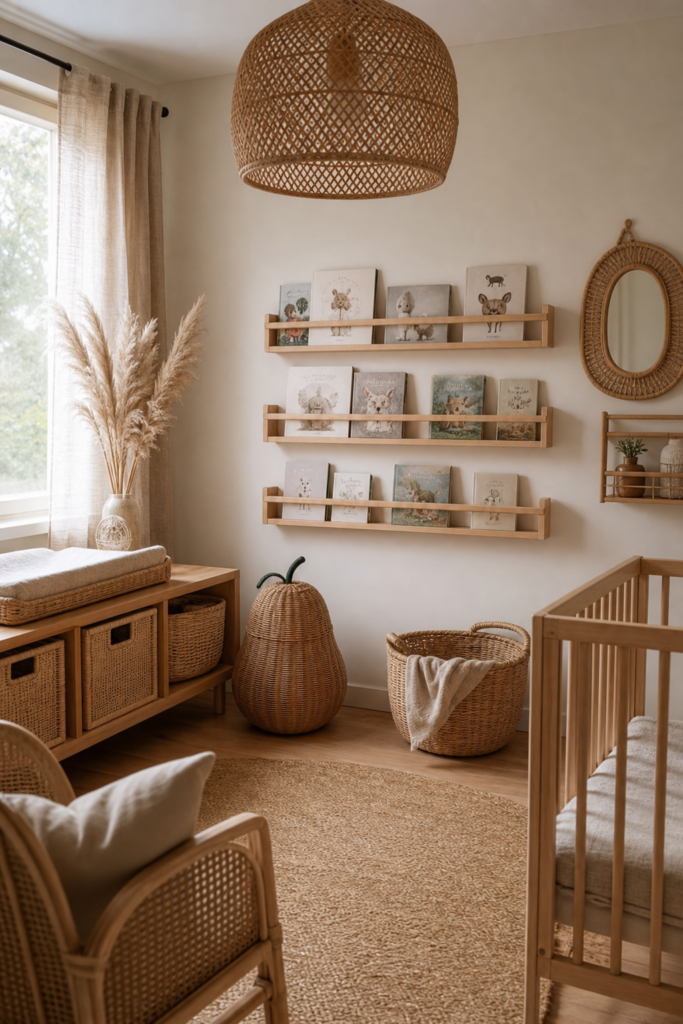 Cane and Rattan IKEA Shelf Nursery