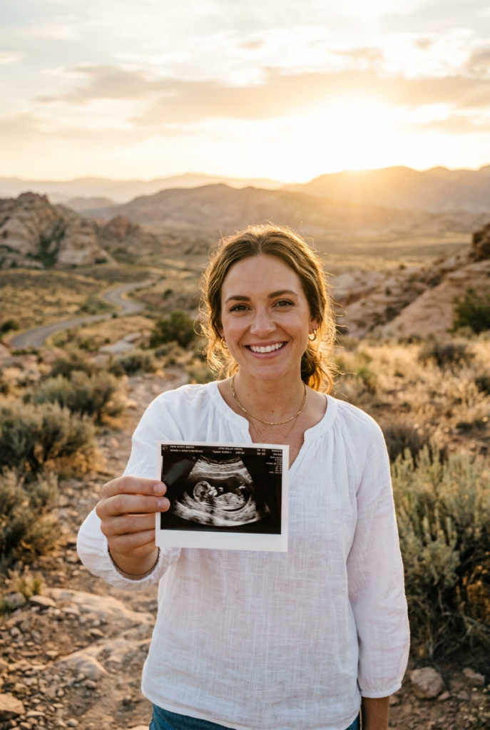 Classic Sonogram Photo Announcement