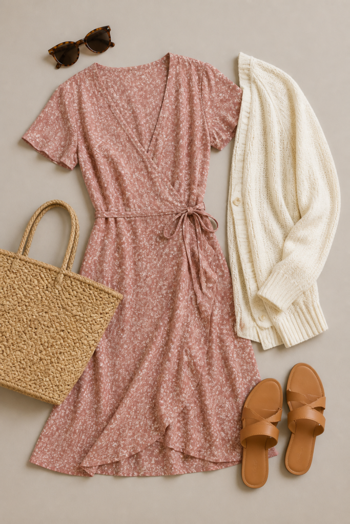 Cotton Wrap Dress