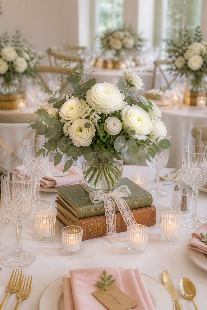 Elevated Floral Book Display