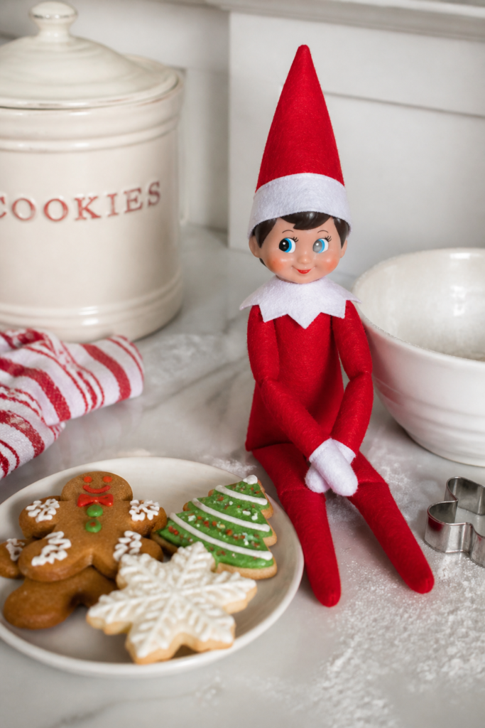 Elf Bakes Cookies