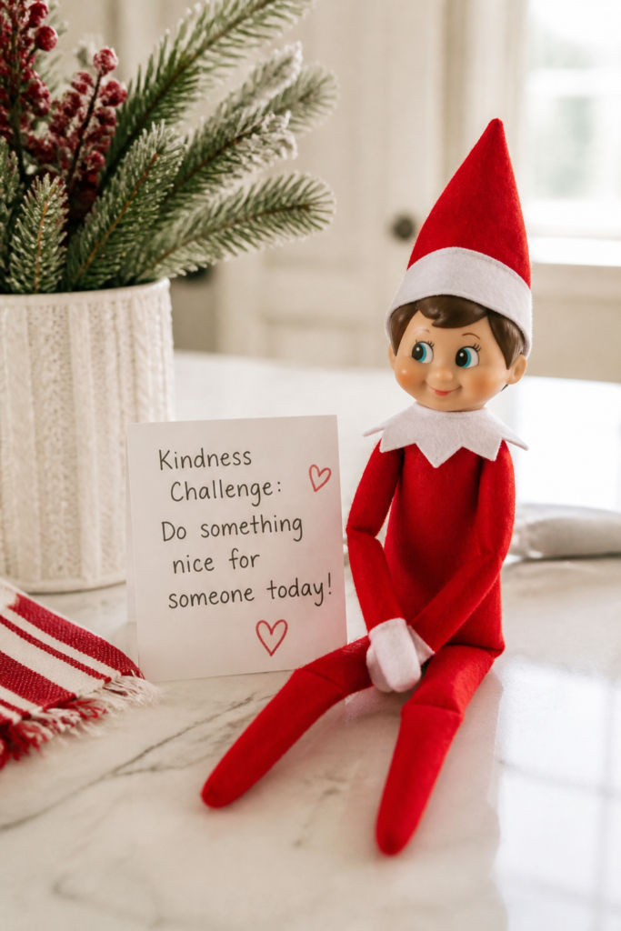 Elf Leaves a Kindness Challenge
