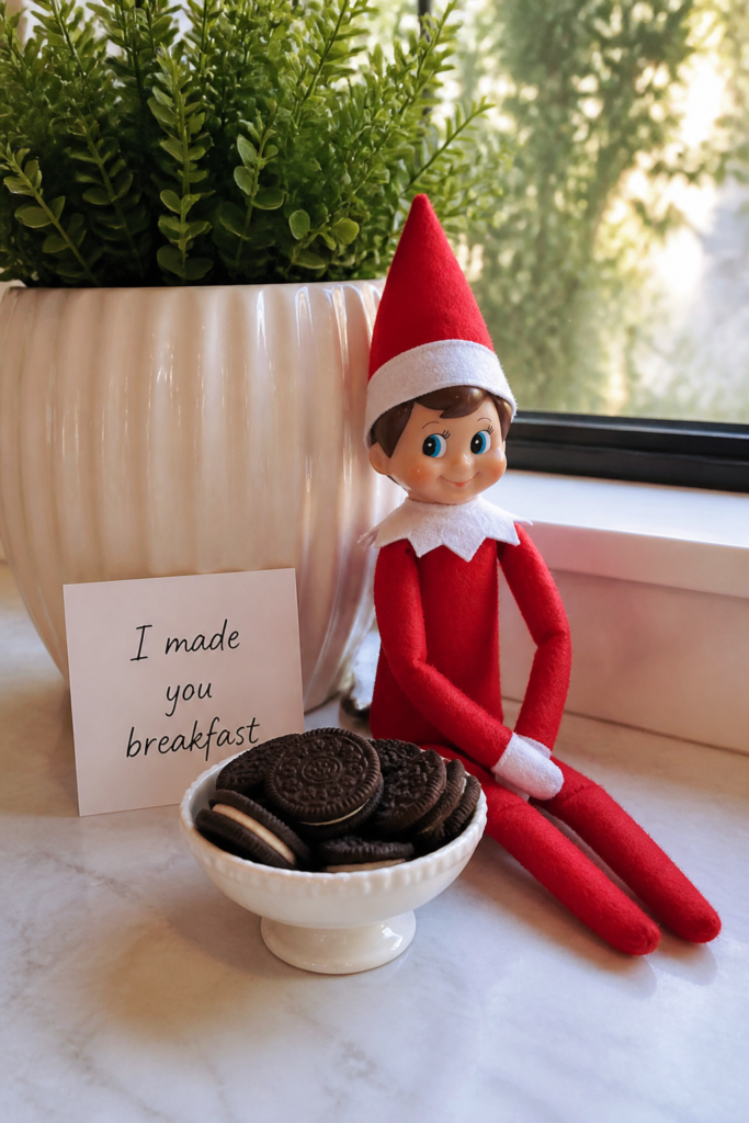 Elf Makes Breakfast
