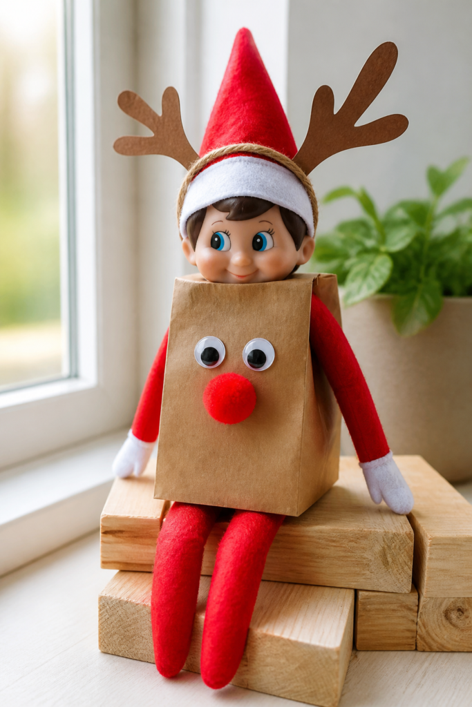 Elf in a Paper Bag Reindeer Costume