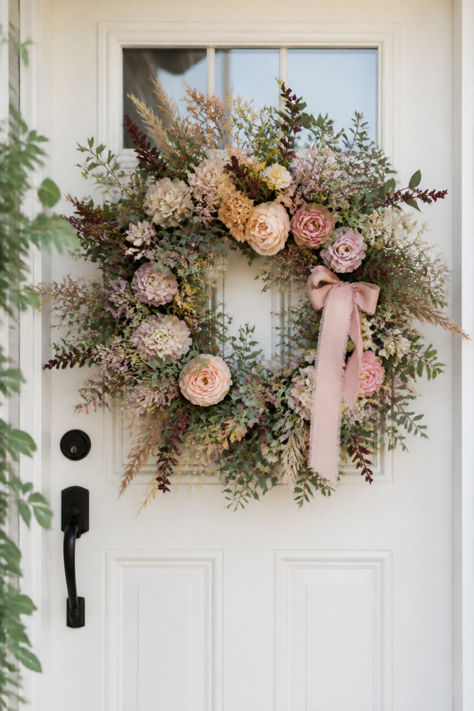 Floral Wreath Welcome Door Decoration