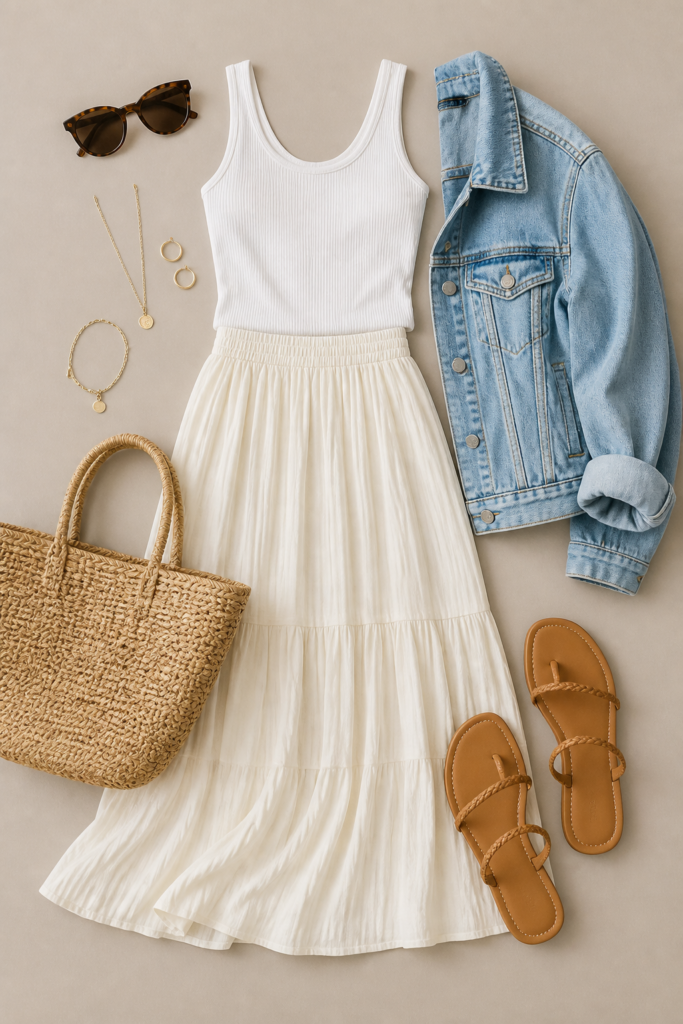 Flowy Skirt and Fitted Tank
