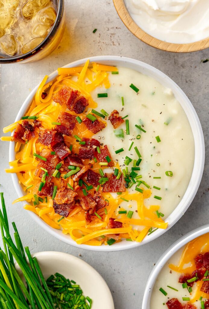 Healthy Loaded Potato Soup