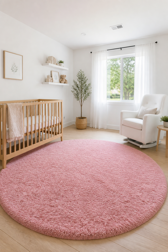 Make a Statement with a Large Pink Rug