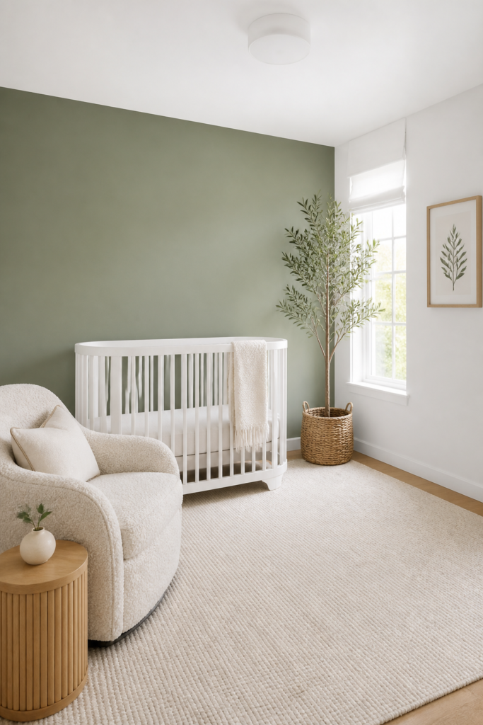 Minimalist Sage Green Nursery
