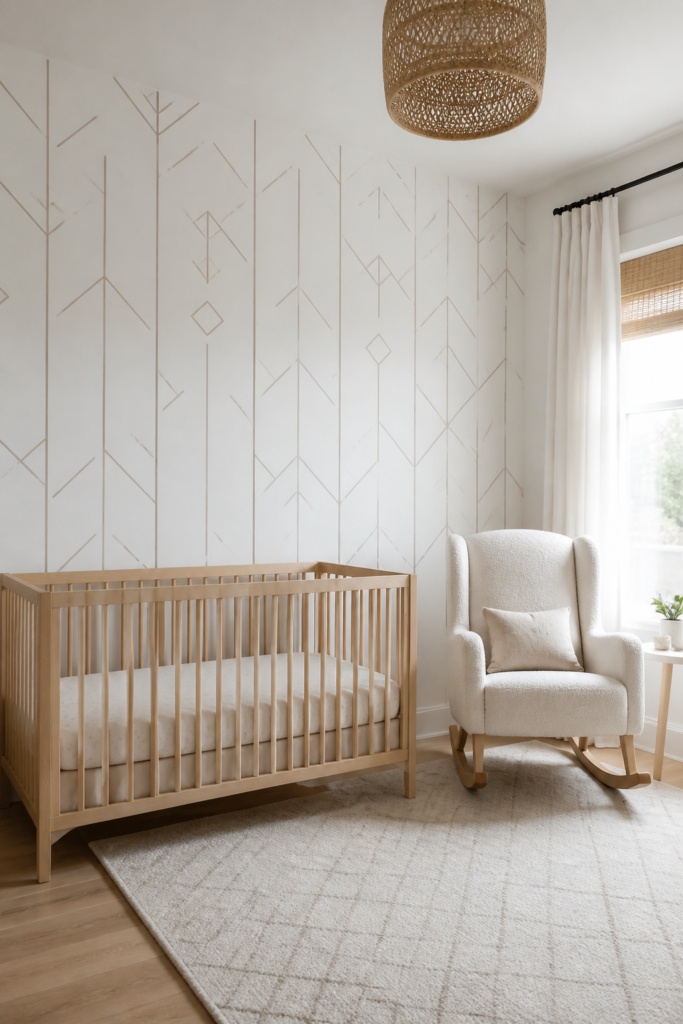 Minimalist Wall Decal Nursery Accent Wall
