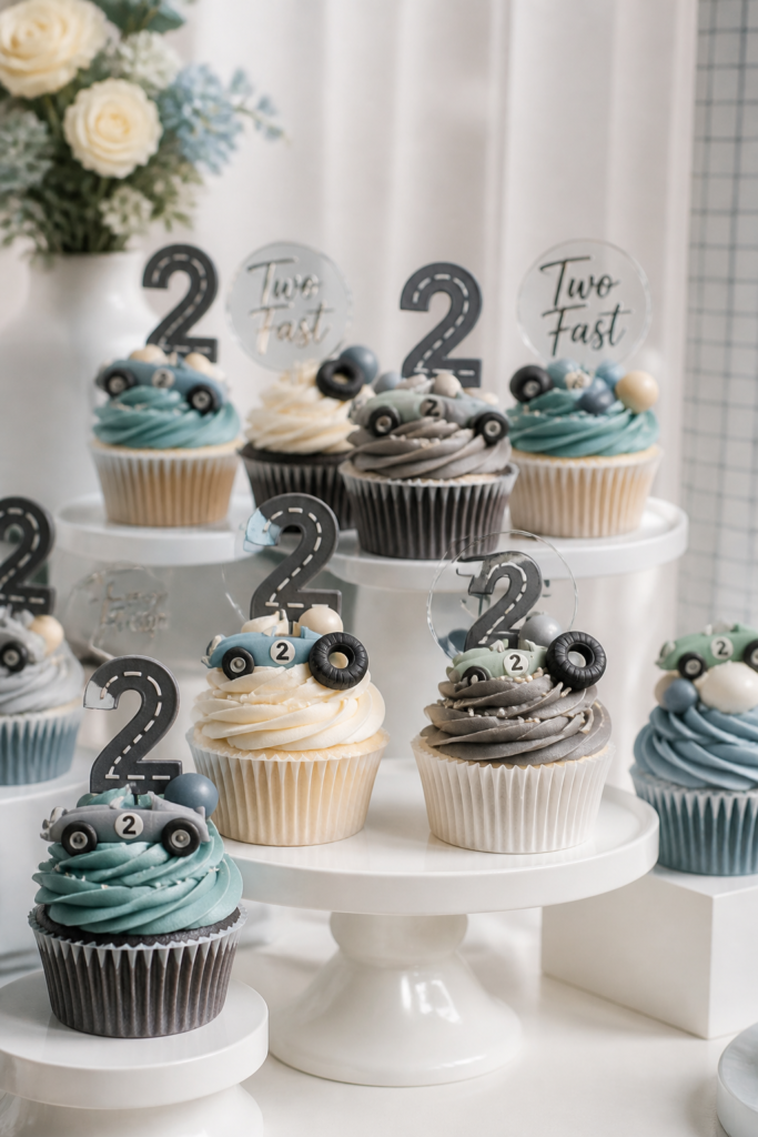 Modern Two Fast Dessert Table Cupcakes