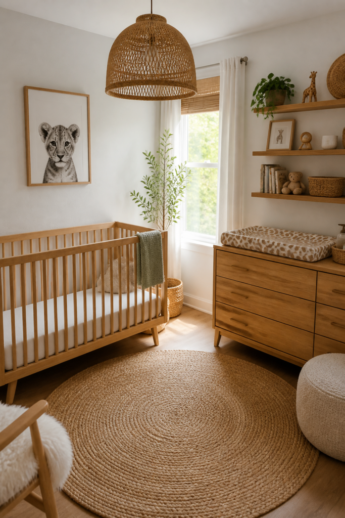 Natural Wood Safari Nursery