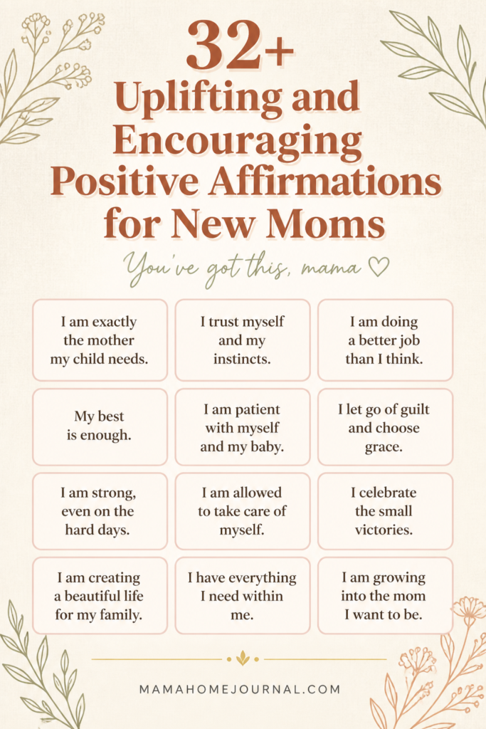 Positive Affirmations and Quotes for New Moms