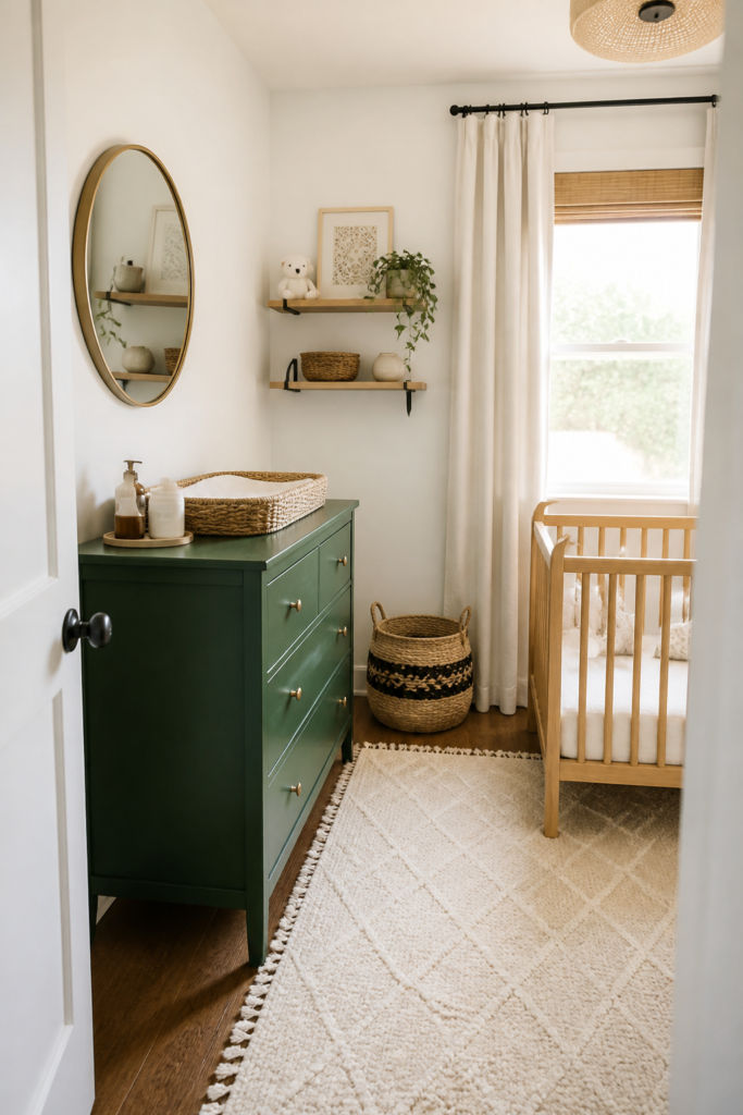 Painted IKEA Hemnes 3-Drawer Dresser for a Small Nursery