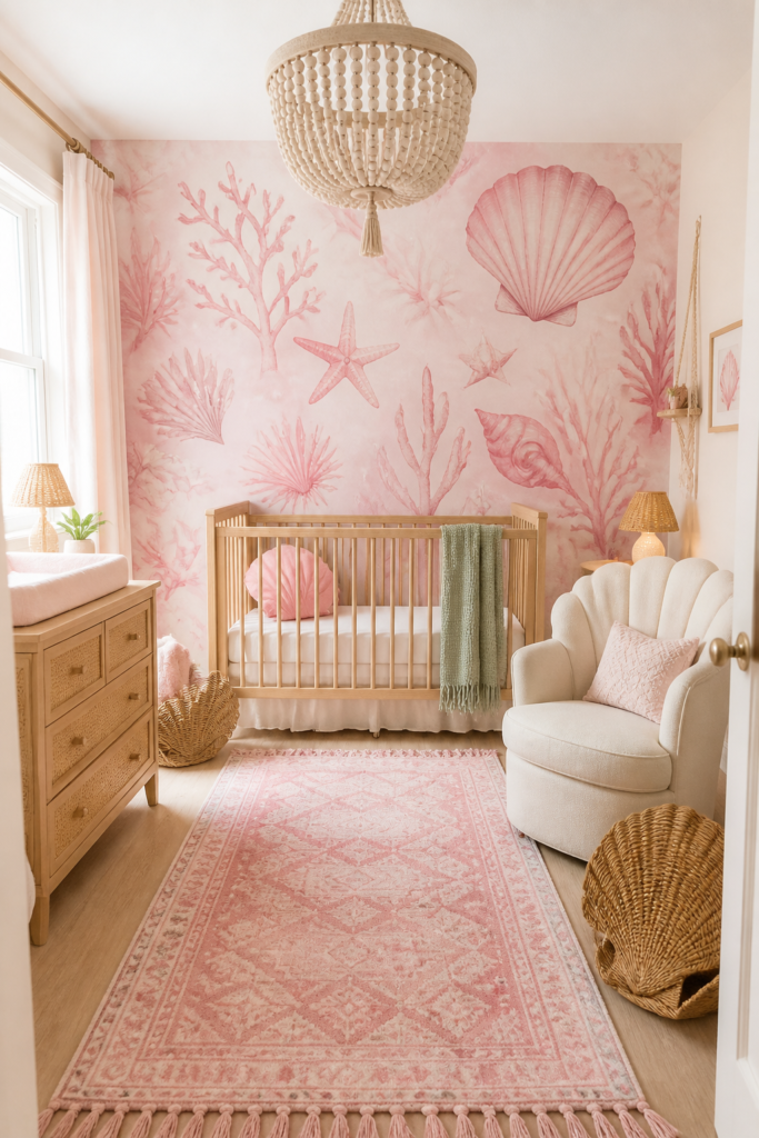 Pink Ocean-Inspired Nursery