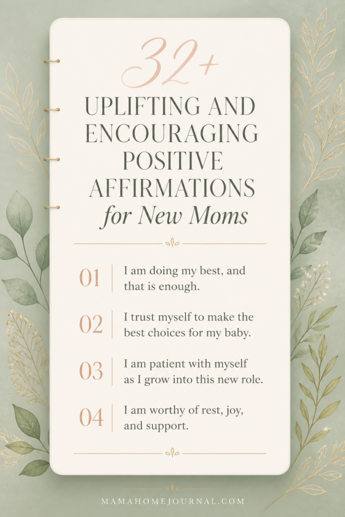 Positive Affirmations and Quotes for New Moms