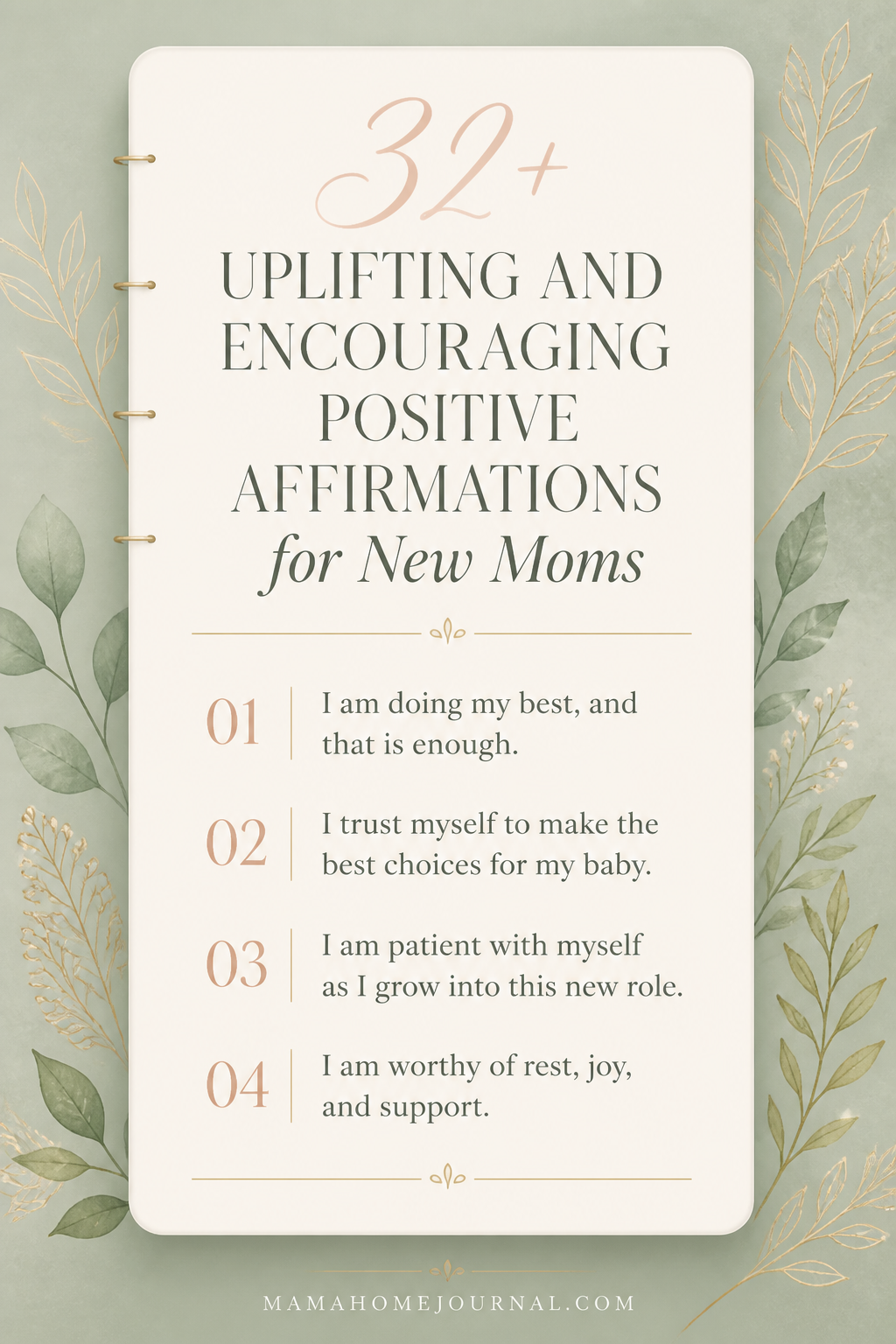 Positive Affirmations and Quotes for New Moms