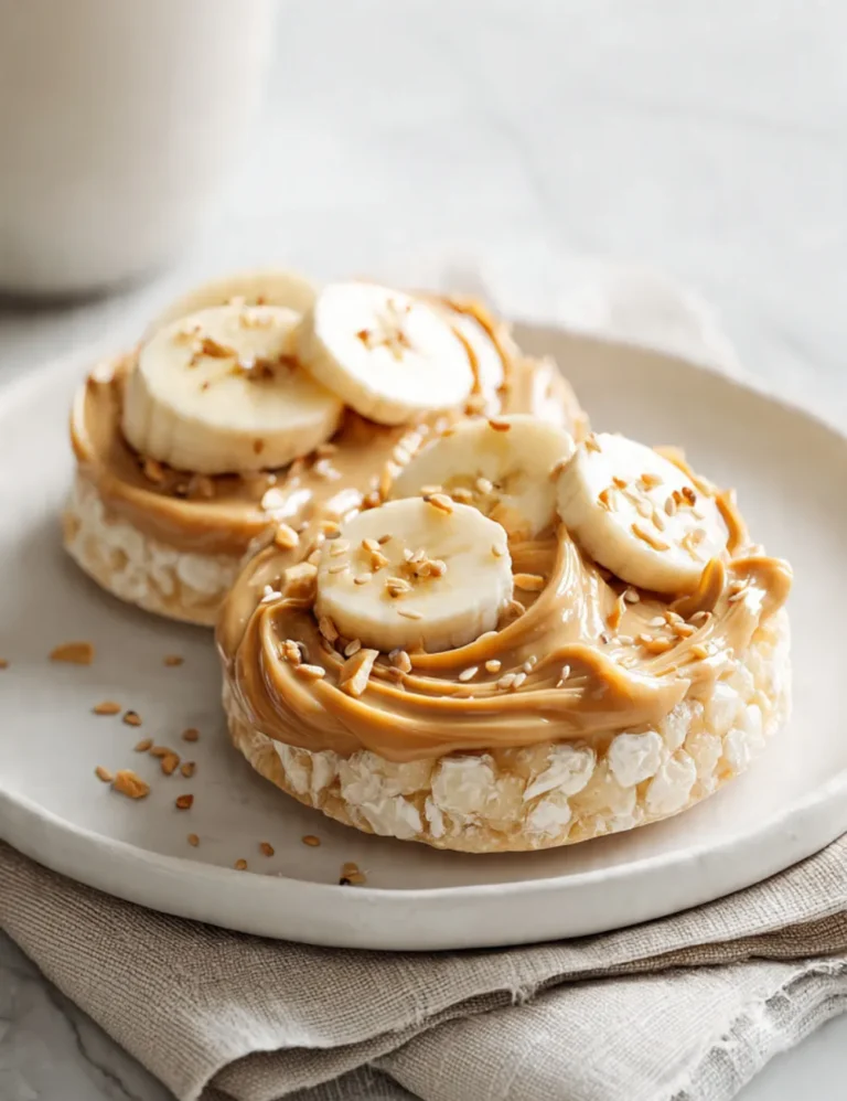 Rice Cakes with Nut Butter and Banana