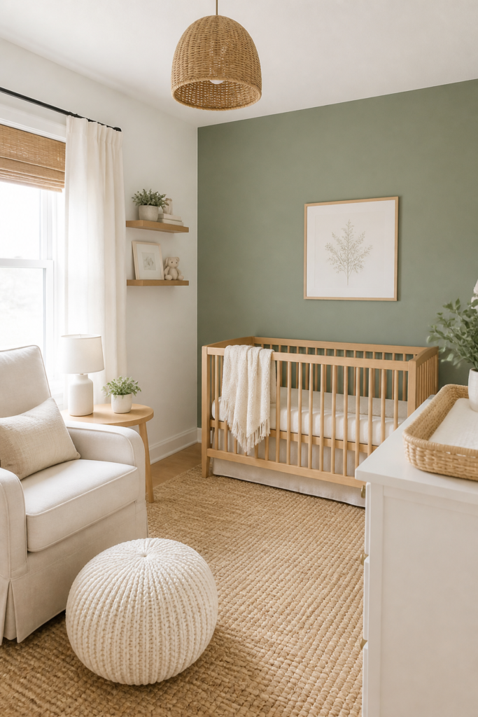Sage Green Nursery with Neutral Accents