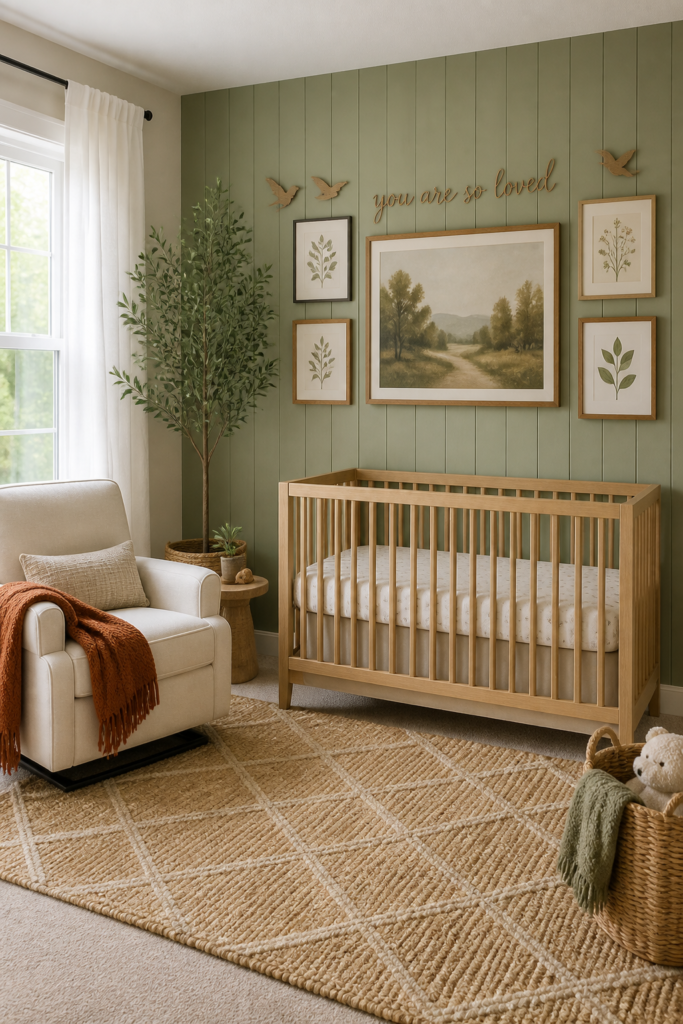 Sage Green Nursery with a Gallery Wall