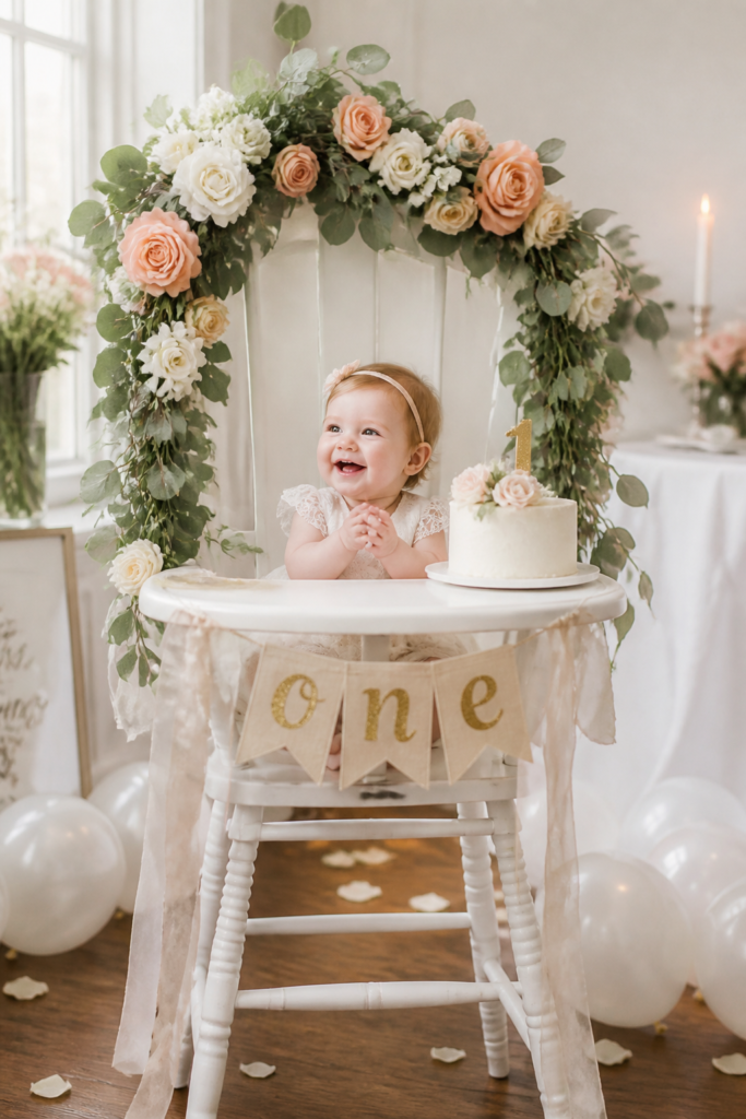 Seasonal Floral Crown for the High Chair