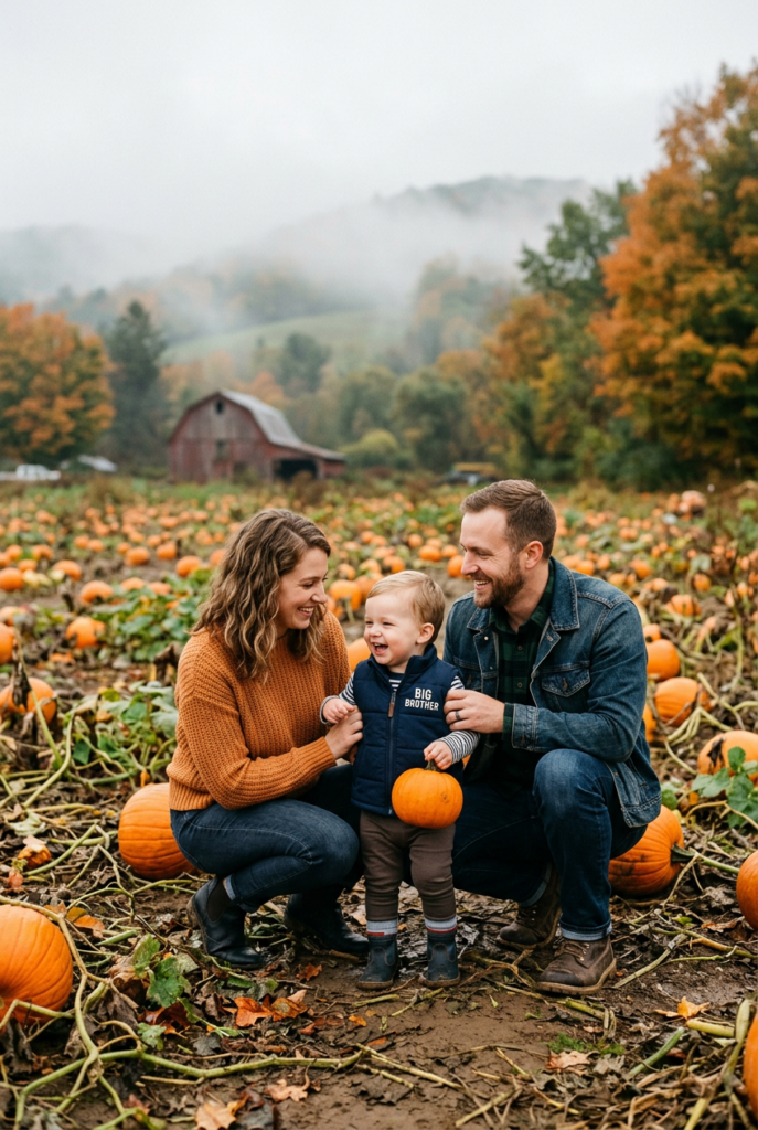 Seasonal Themed Pregnancy Announcement