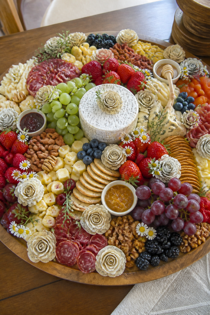 Story Page Charcuterie Board with Roses