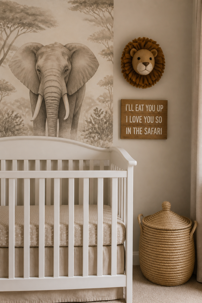 Subtle Safari Nursery with Small Details