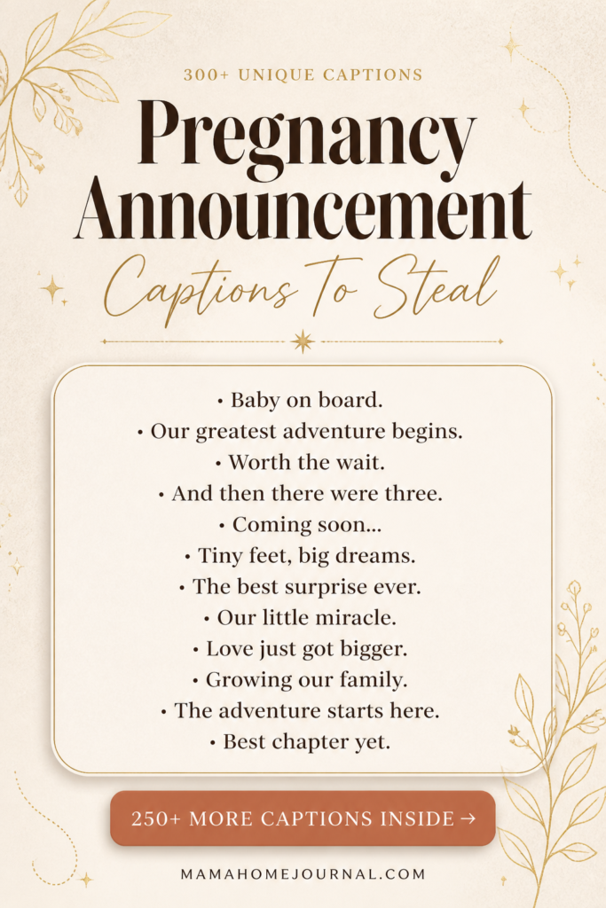 Pregnancy Announcement Captions