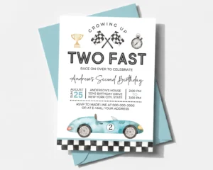 Two Fast Birthday Invitation
