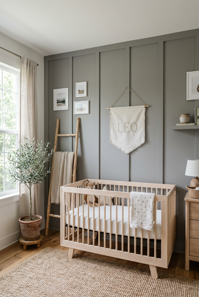 Vertical Board and Batten Gallery Wall Combination