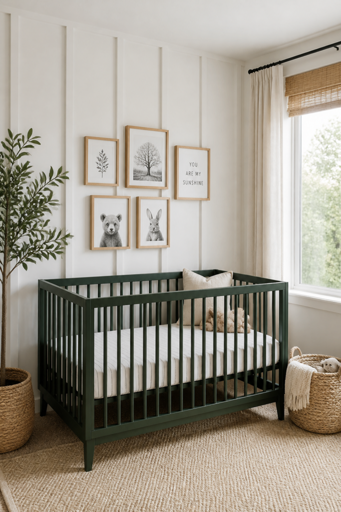 Vertical Board and Batten Nursery Accent Wall