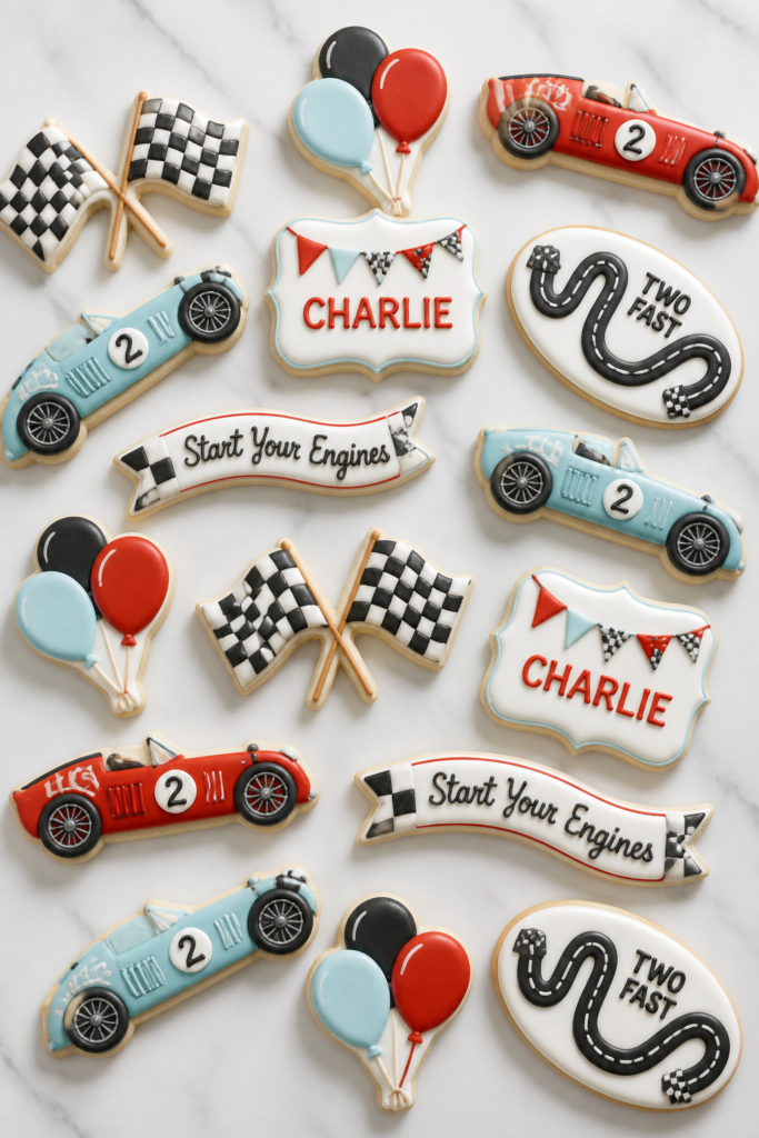 Vintage Race Car Birthday Cookie Collection