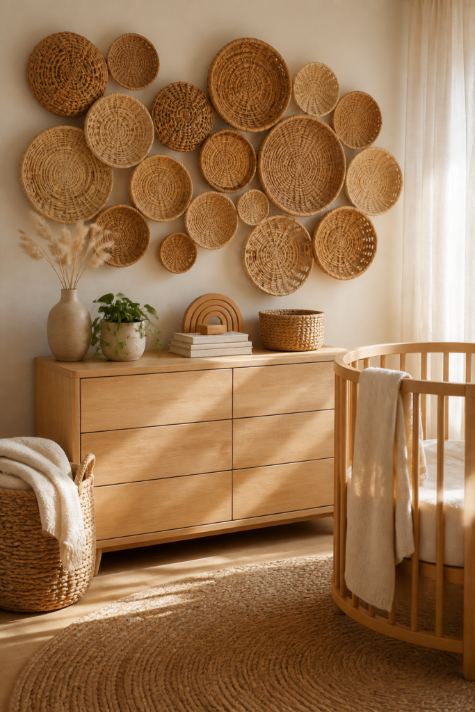 Woven Wall Baskets in a Pattern