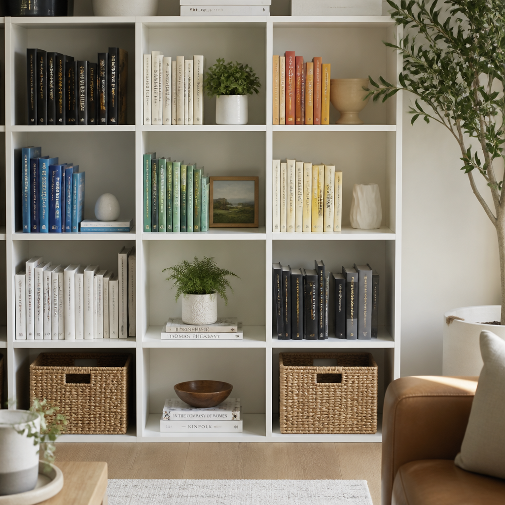 A Beautiful Bookshelf Arrangement
