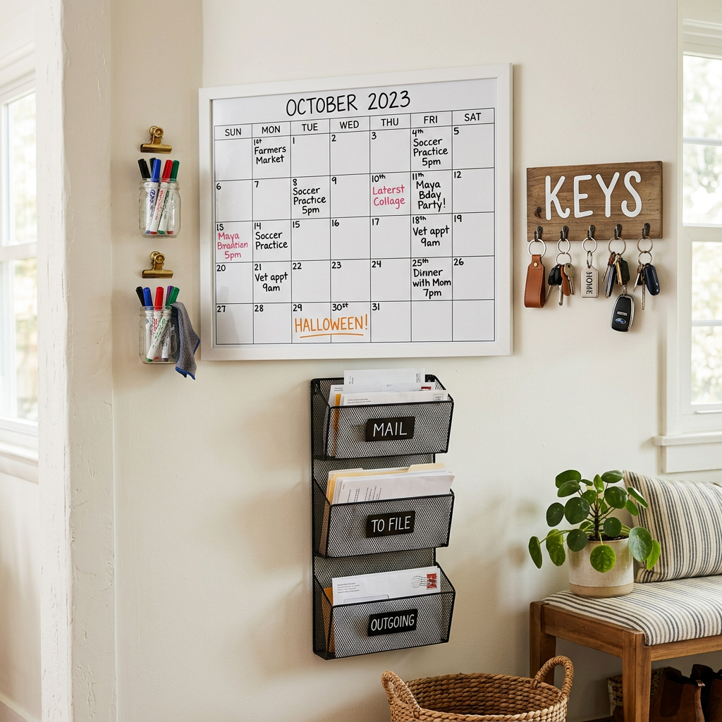 Command Center Wall for Household Information