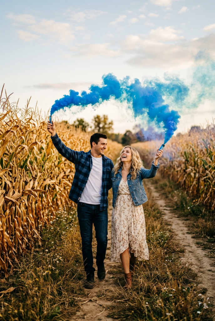 Corn Maze or Cornfield Gender Reveal