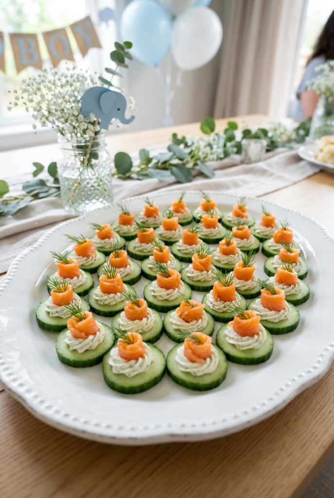 Cucumber Rounds with Herbed Cream Cheese