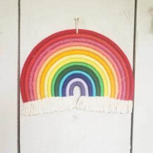 Handmade Macrame Rainbow Wall Decor