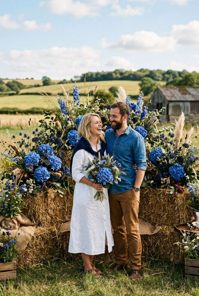 Hay Bale and Wildflower Gender Reveal