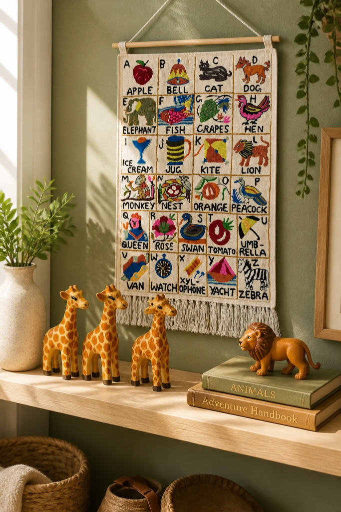 Jungle Safari Nursery Shelf Decor for a Boy