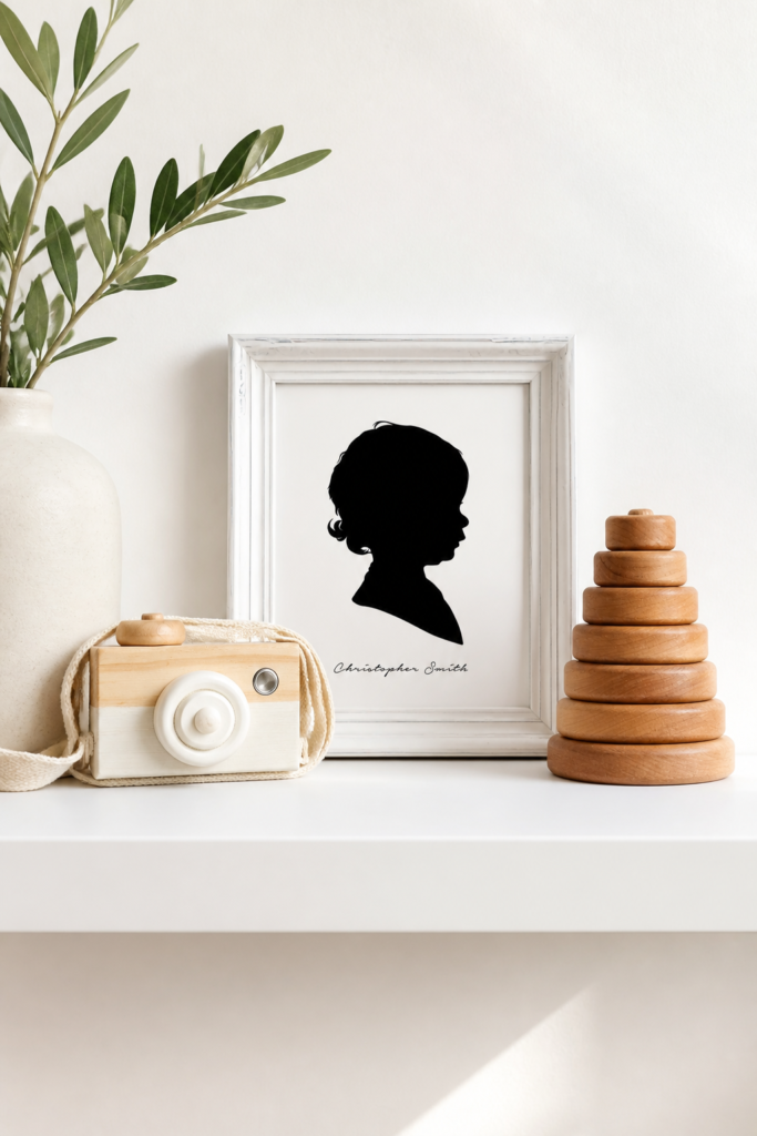 Modern Minimalist Nursery Shelf Decor