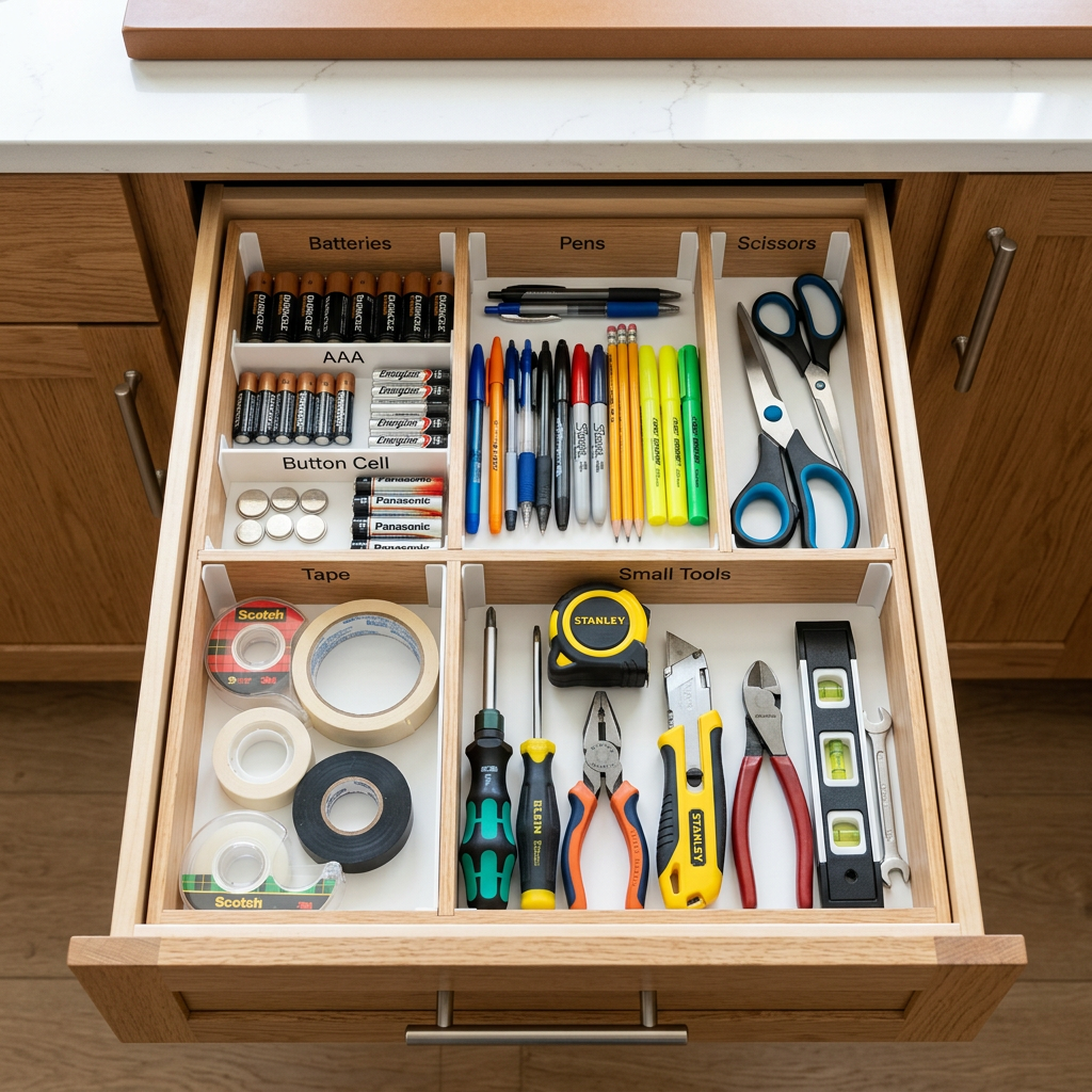 Organized Junk Drawer — Yes, Really
