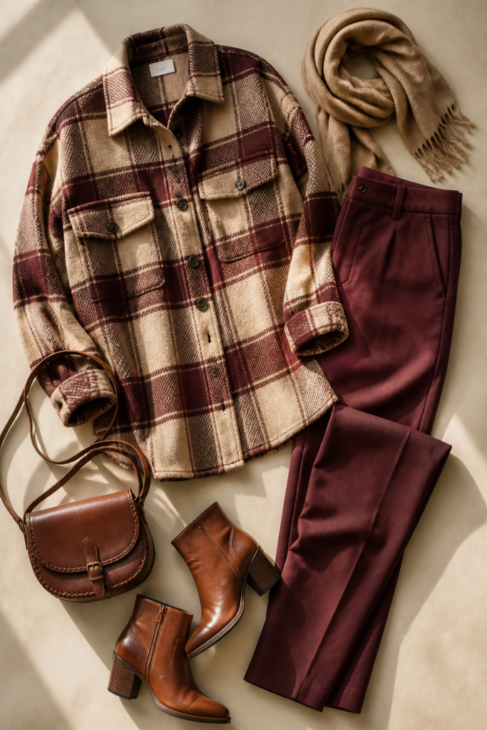 Oversized Shacket and Slim Pants