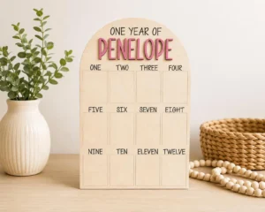 Personalized Wooden Baby Milestone Board