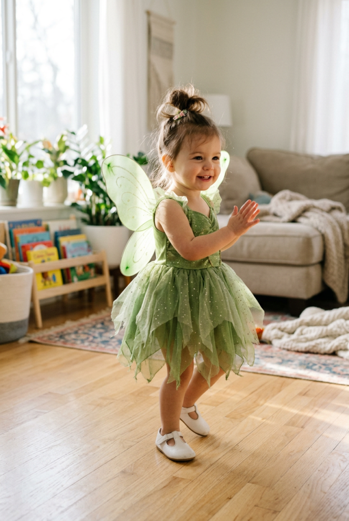 Peter Pan Family Costume with Toddler Tinkerbell