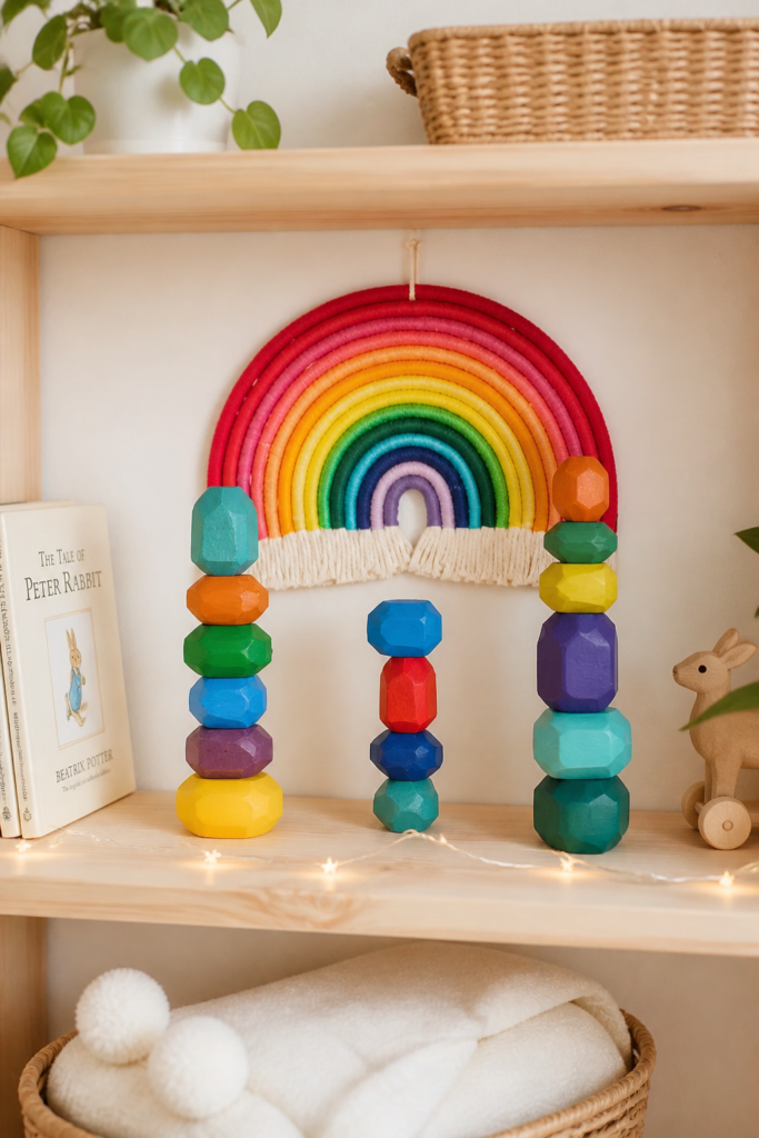 Sweet Whimsical Nursery Shelf Decor