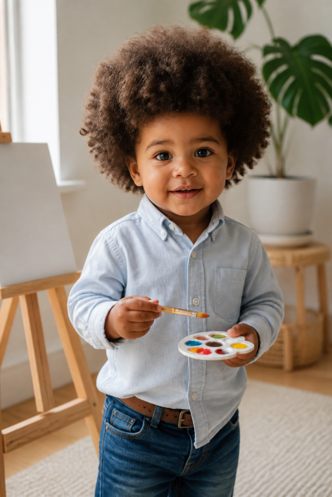Toddler Bob Ross Costume