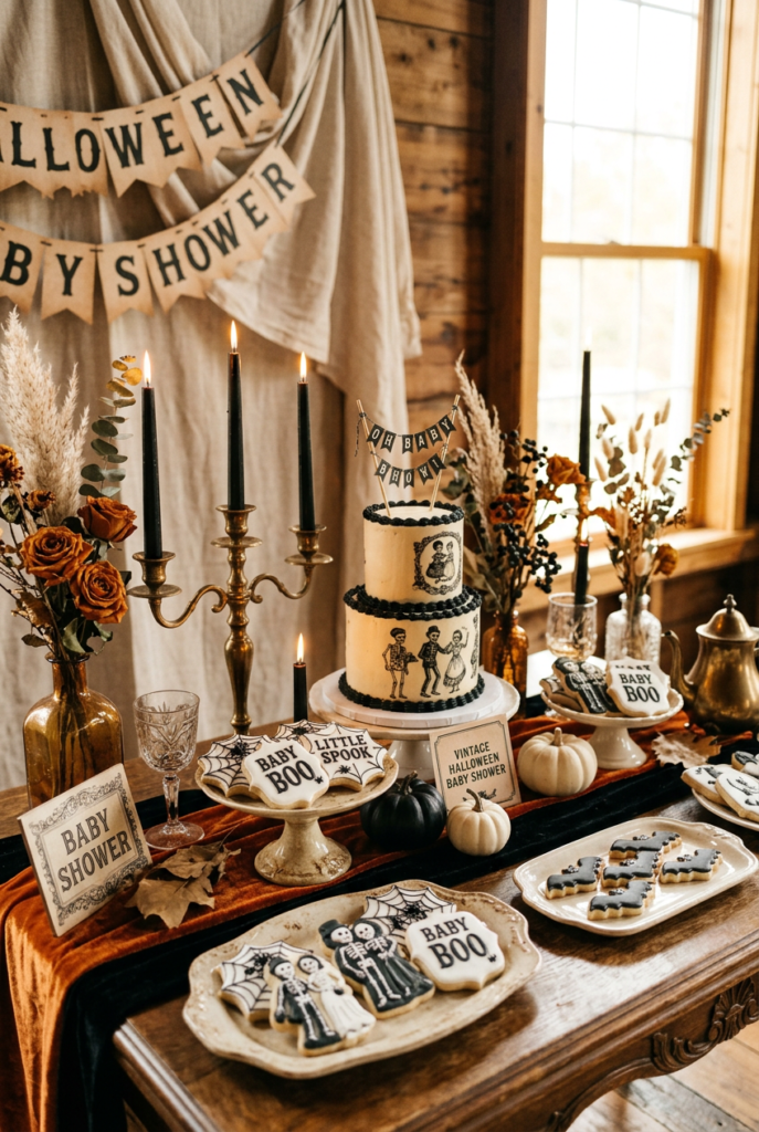 Vintage Halloween Baby Shower